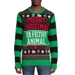 Celebrate Together Home Alone “Filthy Animal” Ugly Christmas Sweater. Size Small